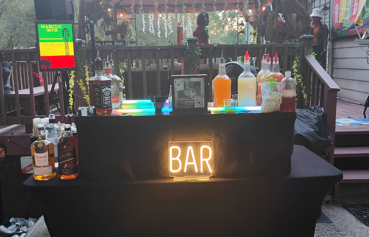 Fires Bartending mobile bar ready for an outdoor event